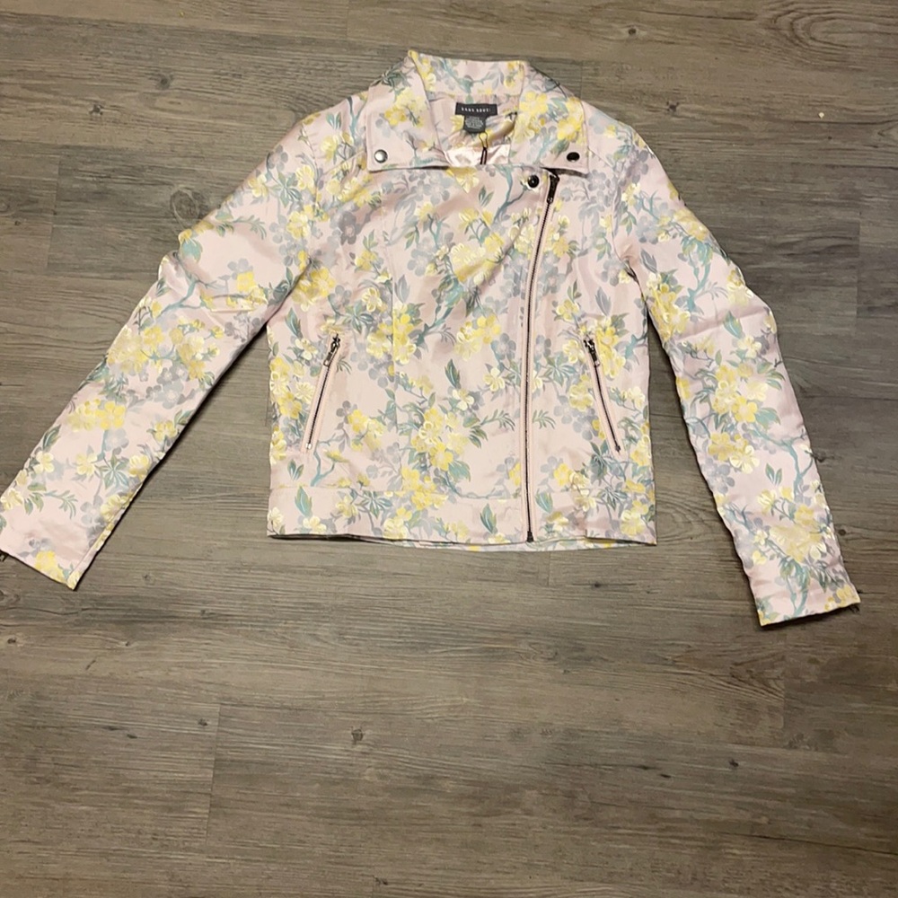 Beautiful floral pink statement coat (small)
